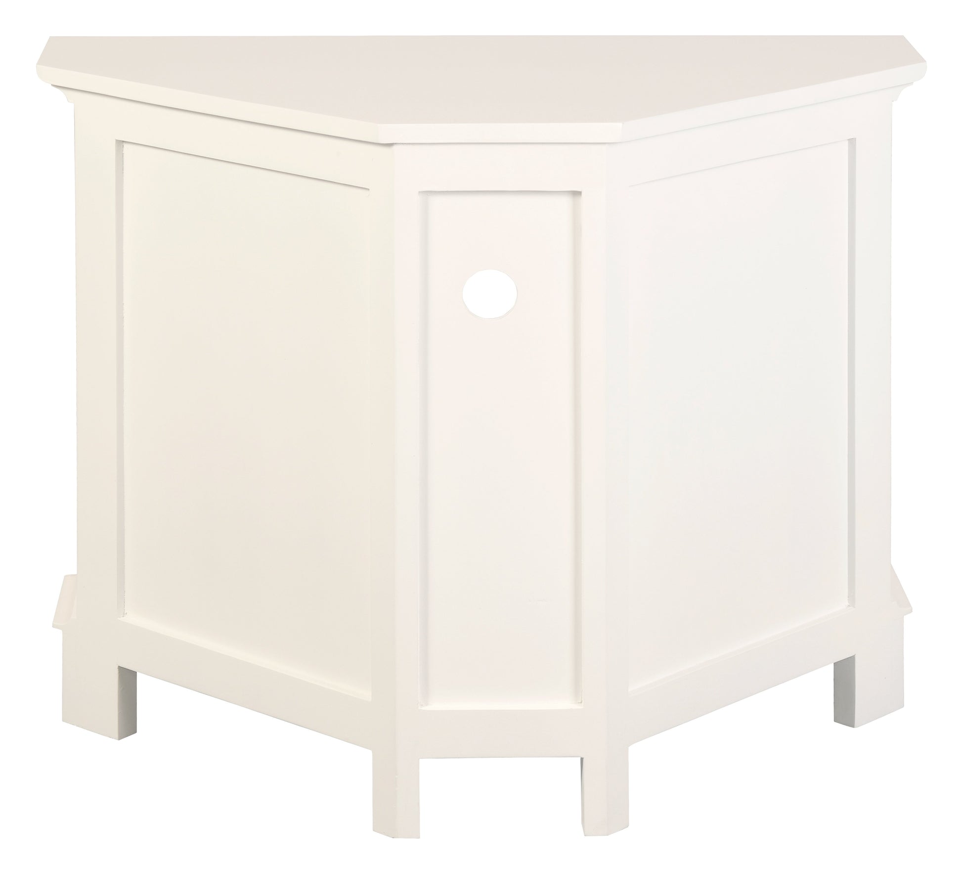 Tasmania 2 Door Corner TV Stand (White)-TV Stands & Entertainment Units-Centrum Furniture-Prime Furniture