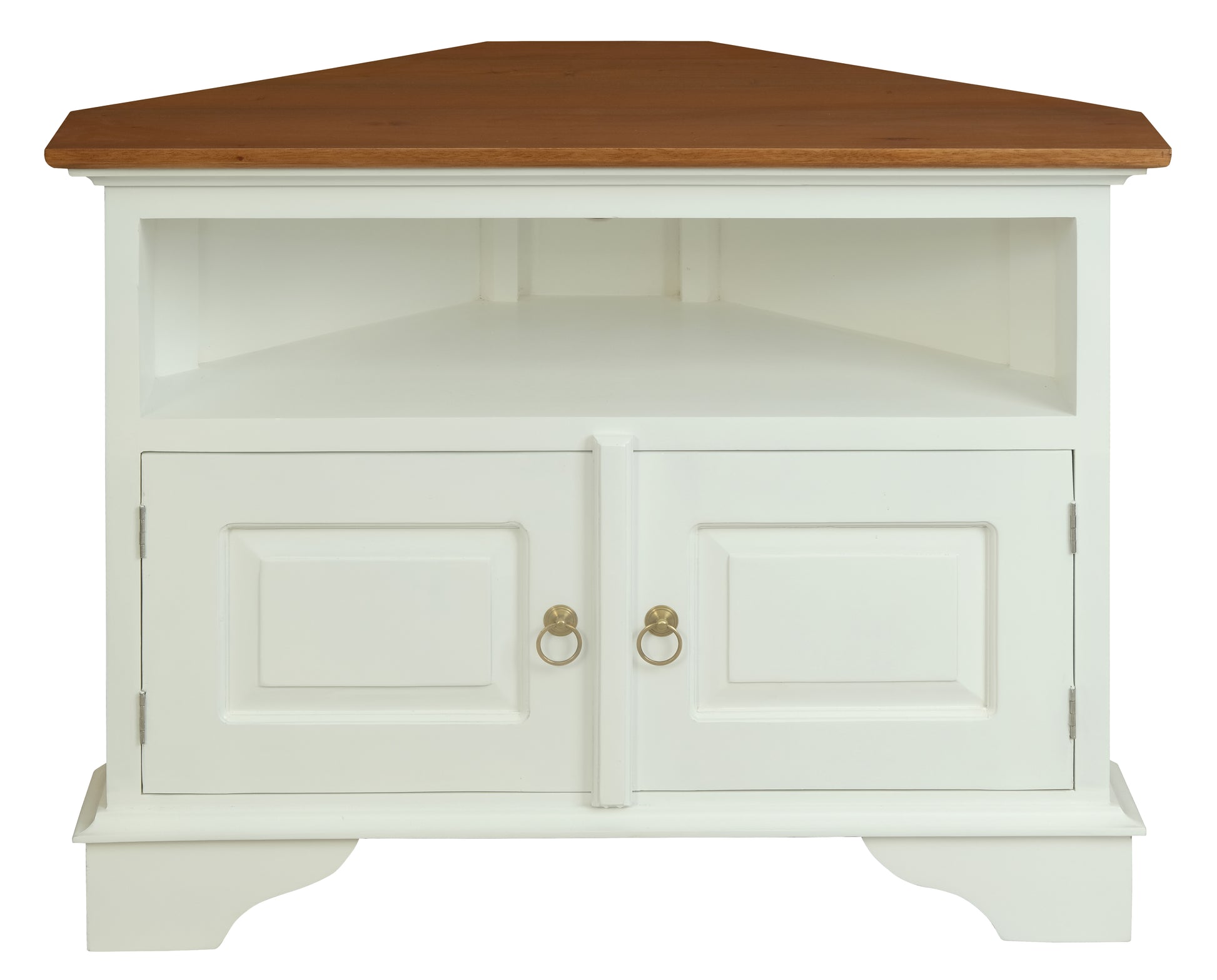 Tasmania 2 Door Corner TV Stand (White Caramel)-TV Stands & Entertainment Units-Centrum Furniture-Prime Furniture