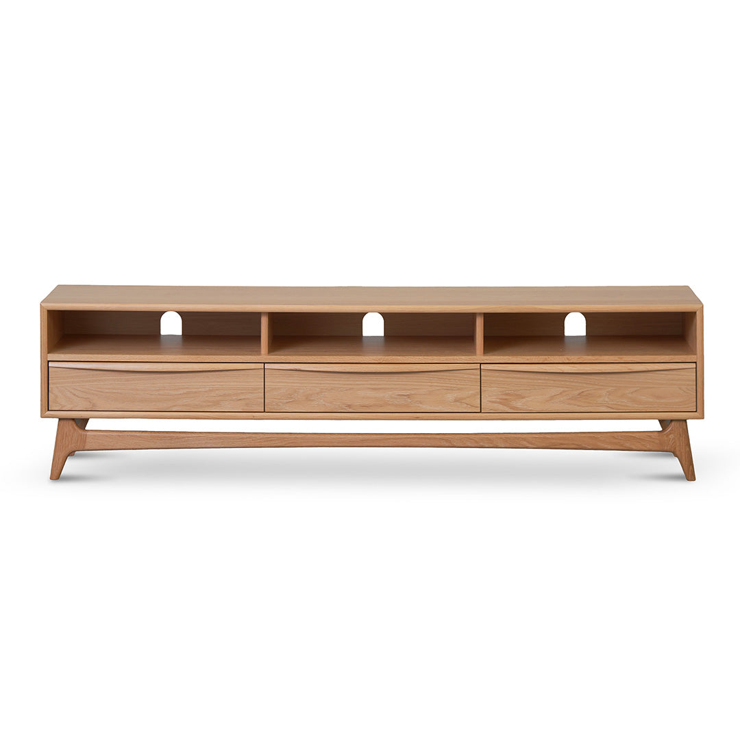 Wide TV Entertainment Unit - Natural Oak-Entertainment Unit-Calibre-Prime Furniture