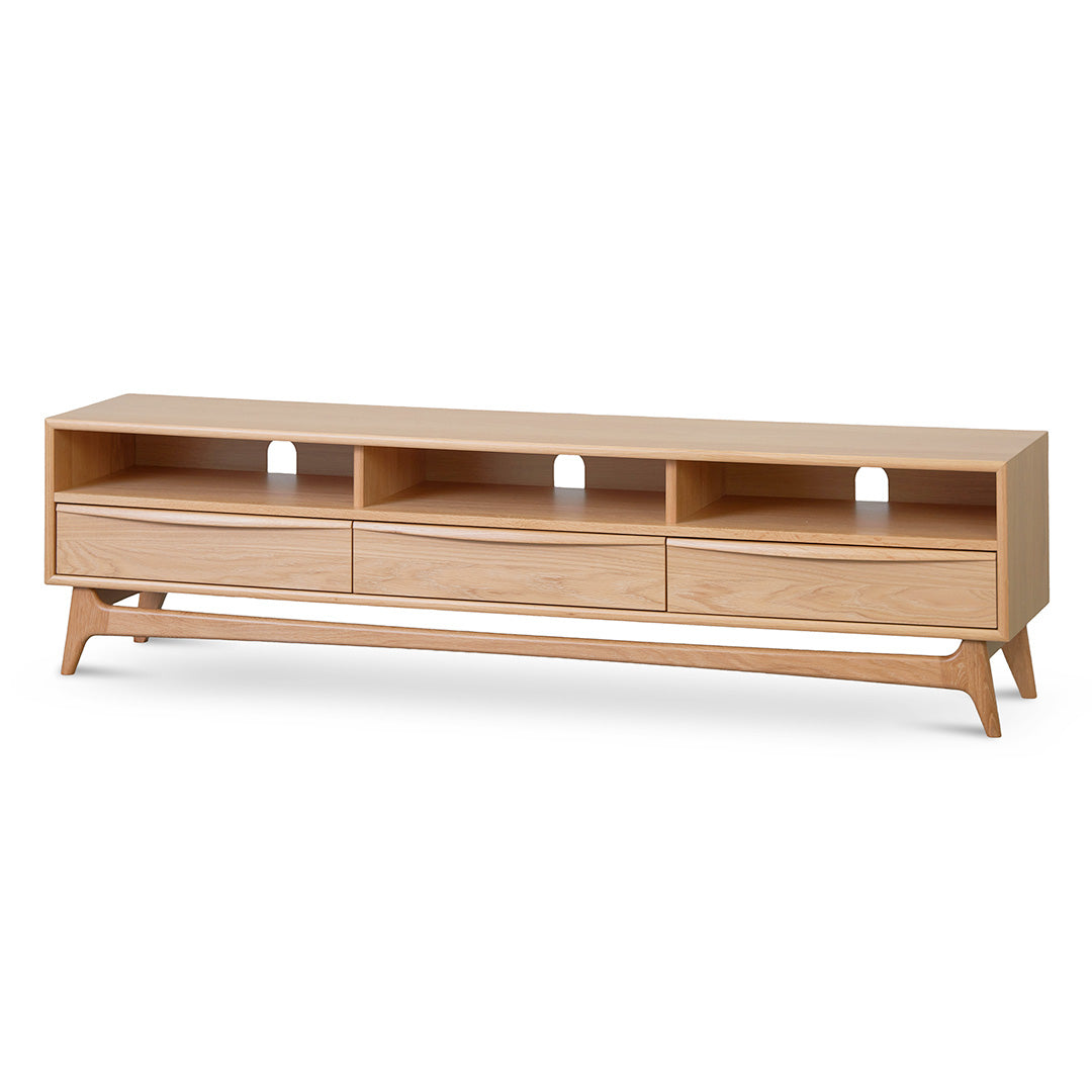 Wide TV Entertainment Unit - Natural Oak-Entertainment Unit-Calibre-Prime Furniture