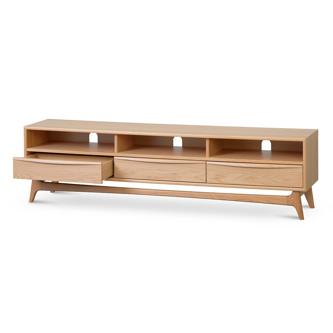 Wide TV Entertainment Unit - Natural Oak-Entertainment Unit-Calibre-Prime Furniture