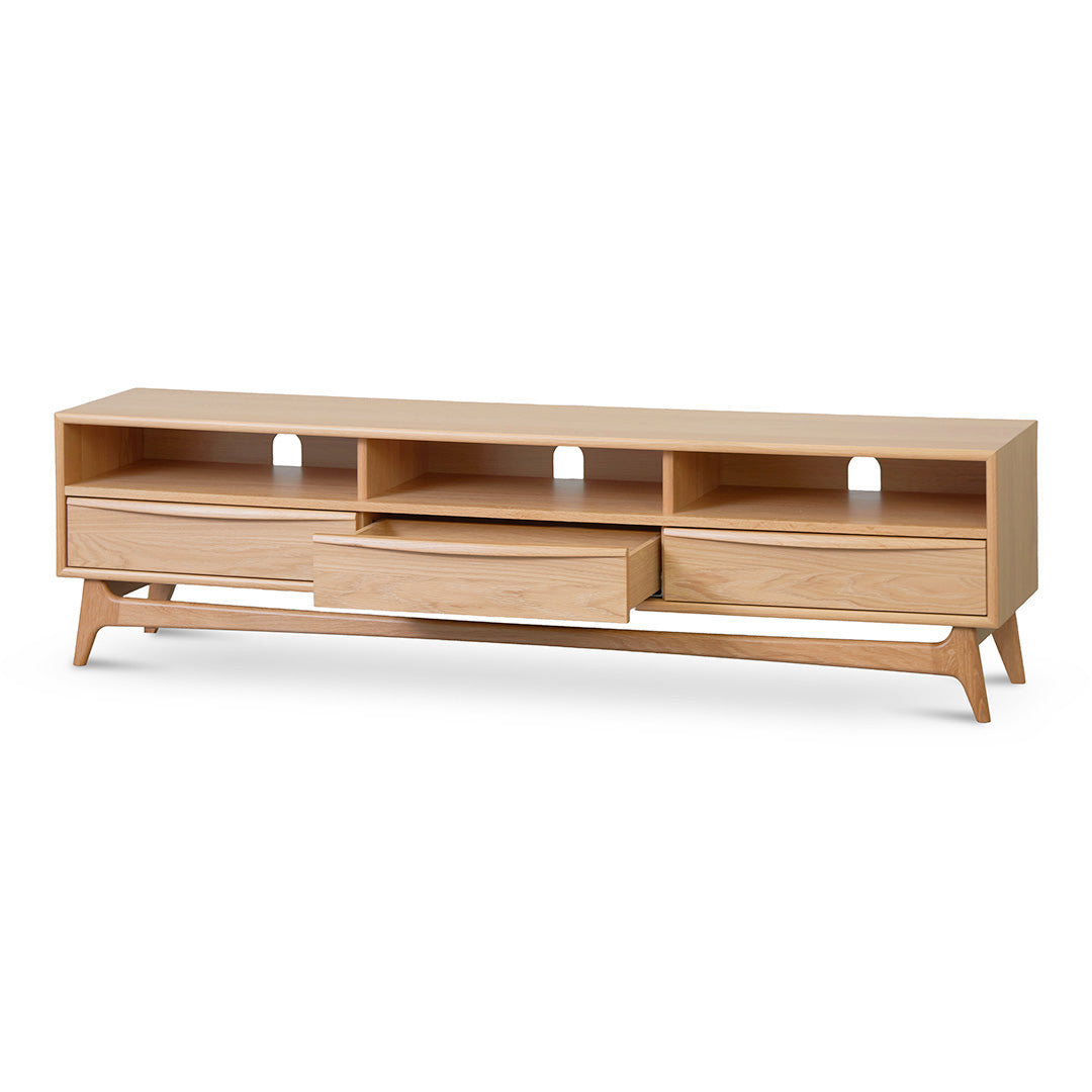 Wide TV Entertainment Unit - Natural Oak-Entertainment Unit-Calibre-Prime Furniture