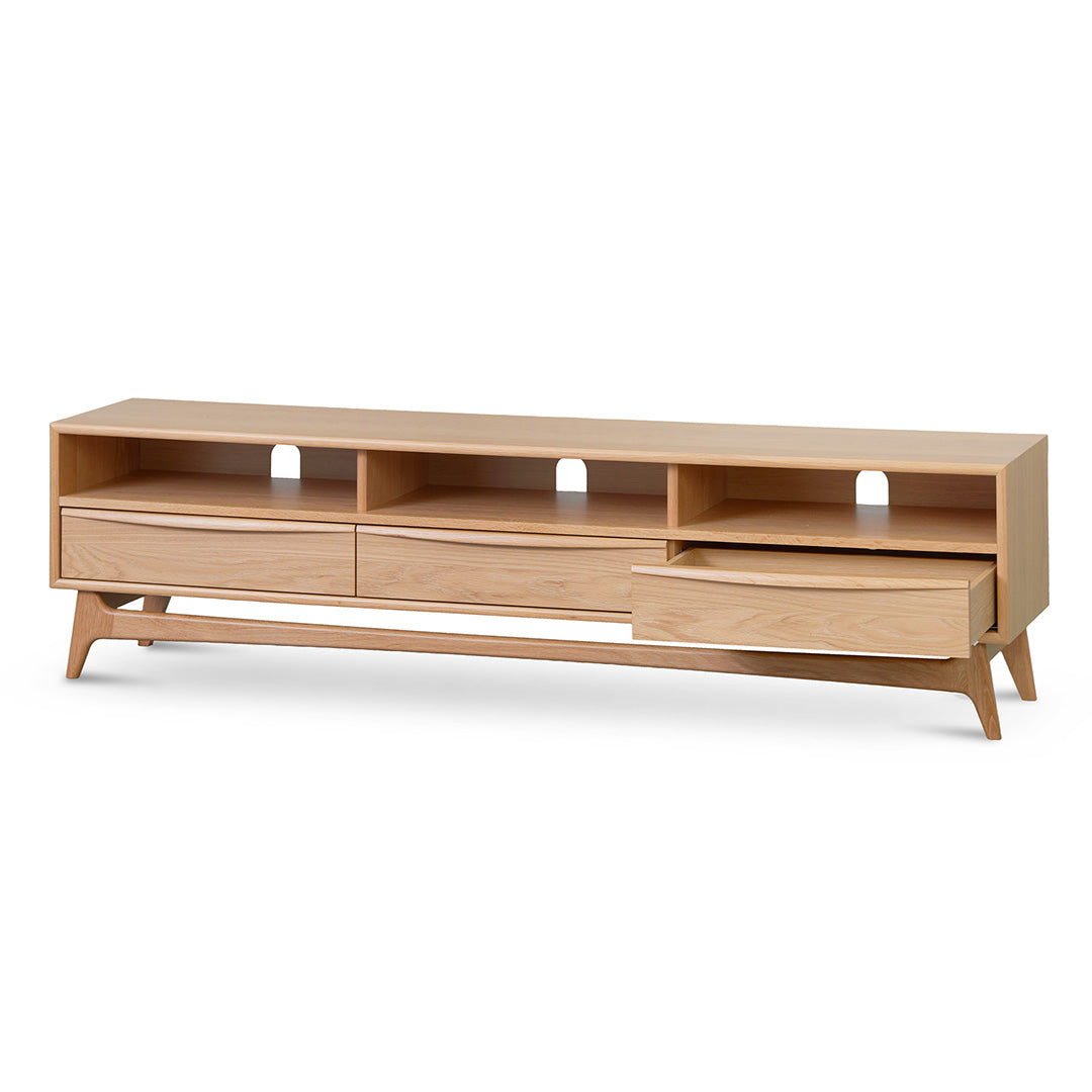 Wide TV Entertainment Unit - Natural Oak-Entertainment Unit-Calibre-Prime Furniture