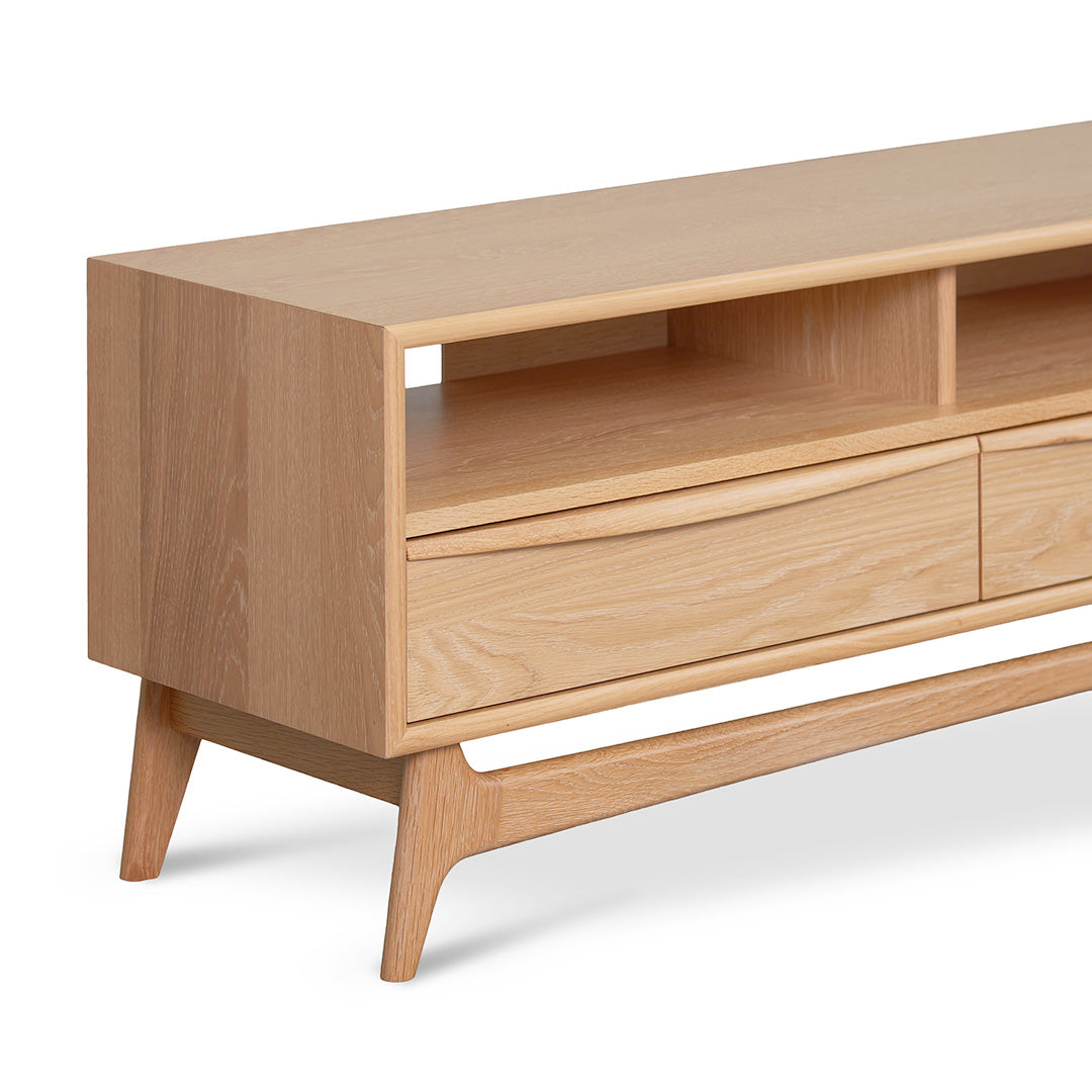 Wide TV Entertainment Unit - Natural Oak-Entertainment Unit-Calibre-Prime Furniture