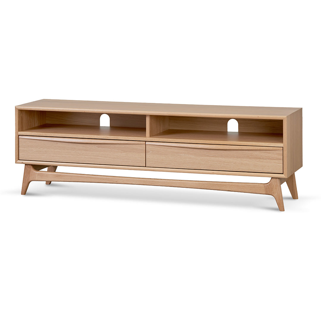 Narrow TV Entertainment Unit - Natural Oak-Entertainment Unit-Calibre-Prime Furniture