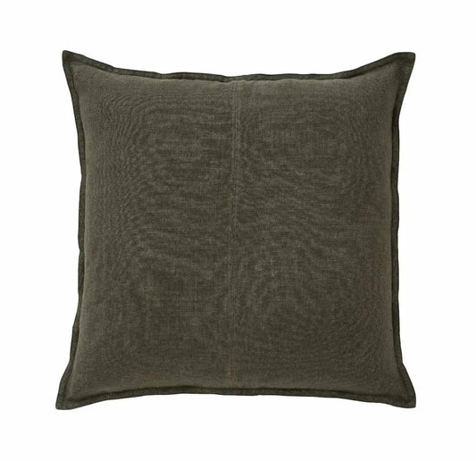 Weave Como Square 50cm Cushion - Khaki CCQ91KHAK-Cushion-Weave-Prime Furniture