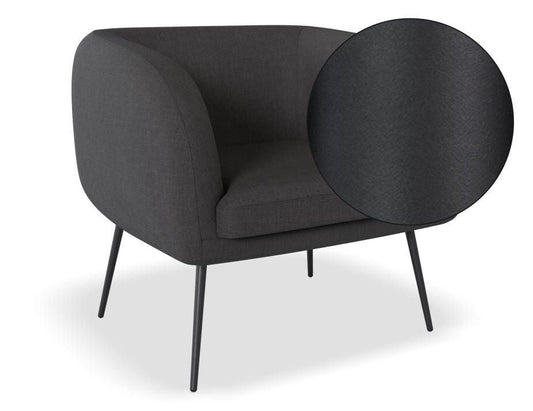 Amour Lounge Chair - Storm Grey - Matt Black Legs - C1002131029356182161185 1