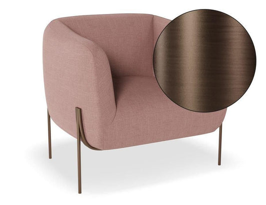 Belle Lounge Chair - Blush Pink - Brushed Matt Bronze Legs - C1002102039356182160676 1