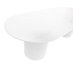 Arlo Oval Dining Table - 2.4m White-Dining Table-Cafe Lighting & Living-Prime Furniture