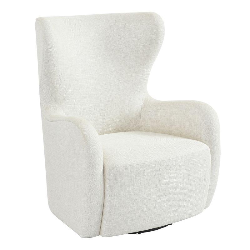 Aaron Swivel Arm Chair - Natural Linen-Chair-Cafe Lighting & Living-Prime Furniture