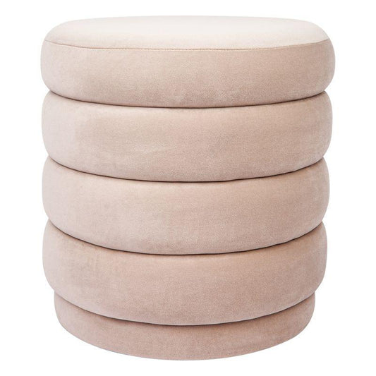 Demi Stool - Nude Velvet-Stools-Cafe Lighting & Living-Prime Furniture