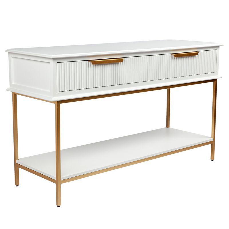 Aimee Console Table - Small White-Coffee Table-Cafe Lighting & Living-Prime Furniture