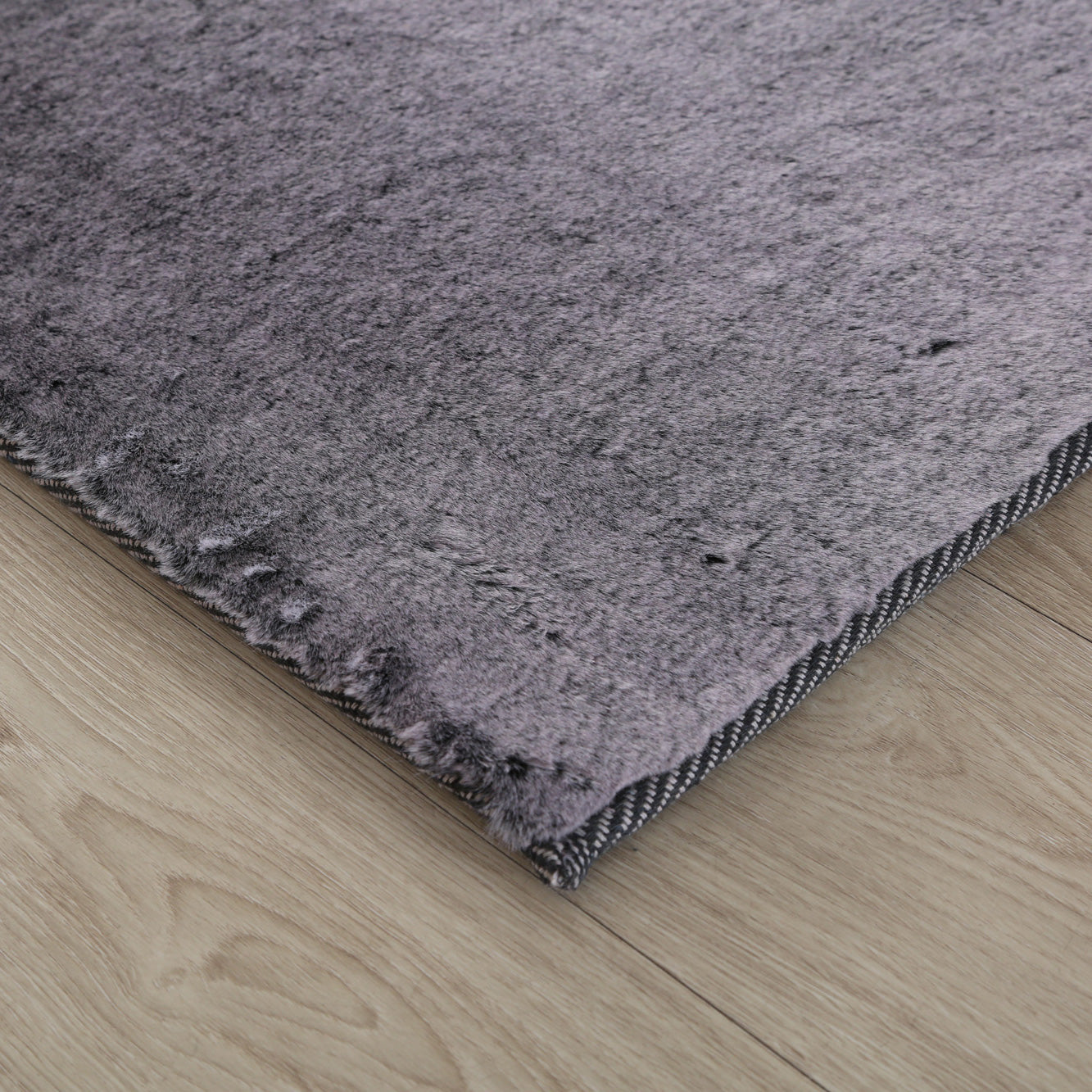 Plush Faux Fur Grey Rug-Rug-The Rug Co-160x230-Prime Furniture