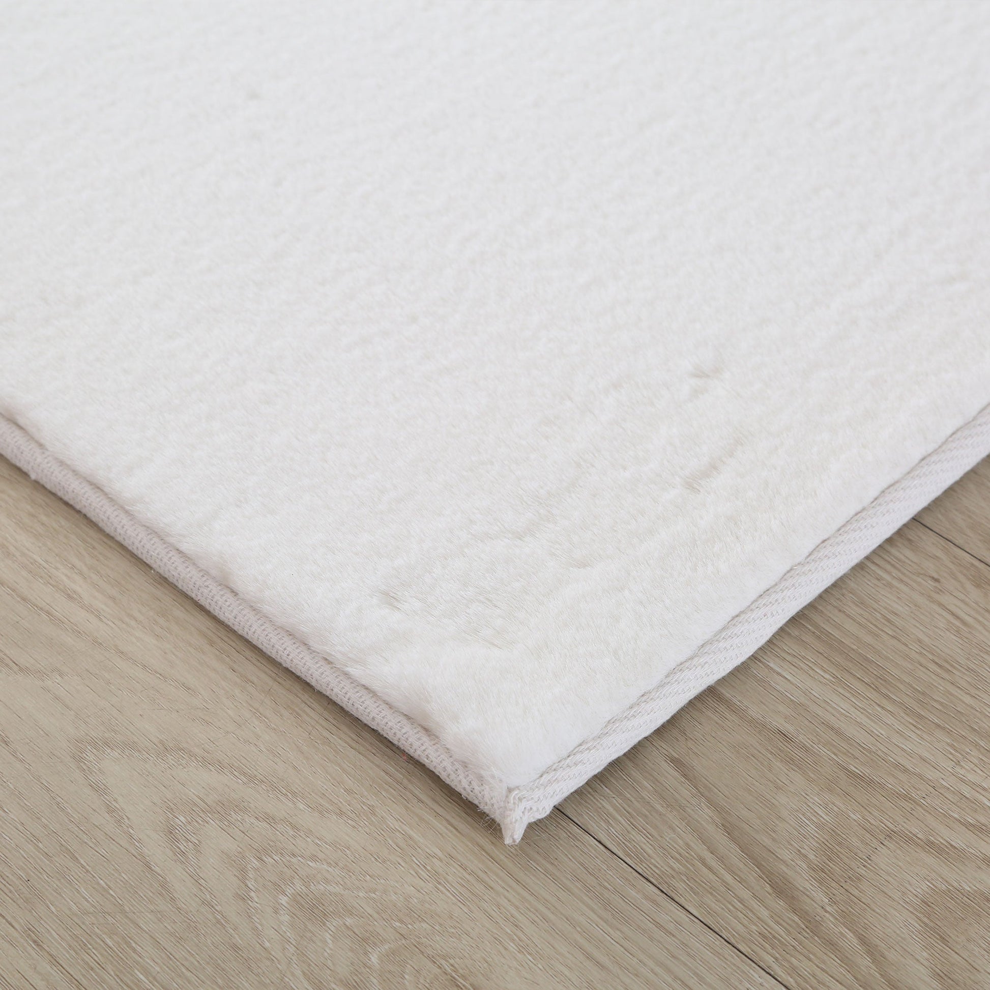 Plush Faux Fur White Rug-Rug-The Rug Co-160x230-Prime Furniture