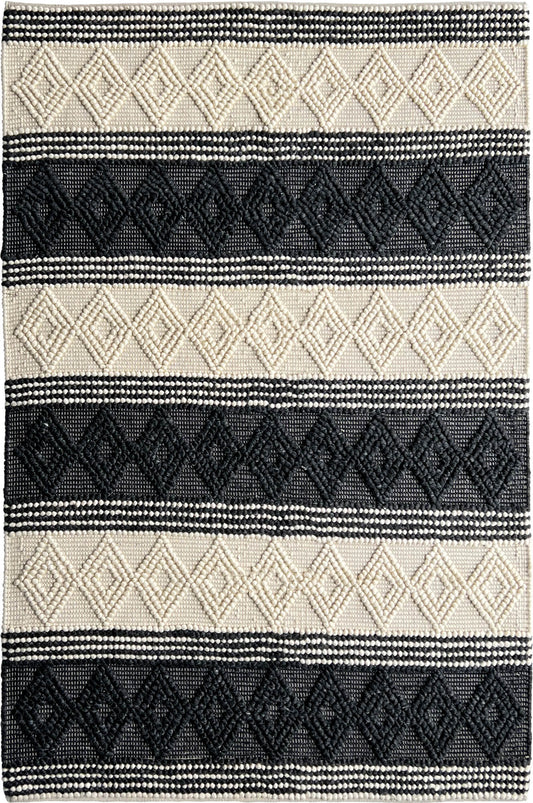 Vega Black-Rug-The Rug Co-155x225-Prime Furniture