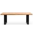 2.1m Dining Table - Natural with Black Leg - Dining TableDT6725-EM 3