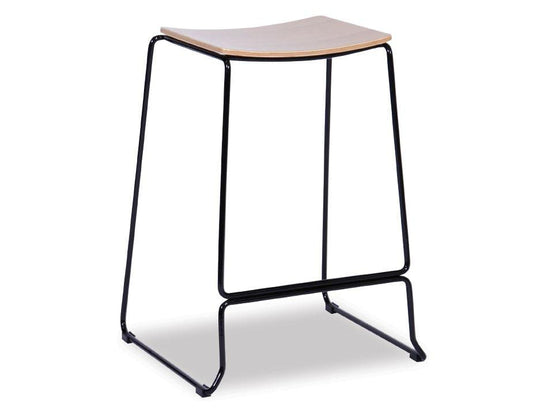 Ardent Stool - Black - Natural-Level-Prime Furniture