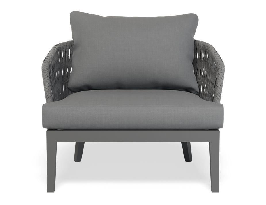 Alma Lounge Chair - Outdoor - Single - Charcoal - Dark Grey Cushion - C1410511759356182096036 4