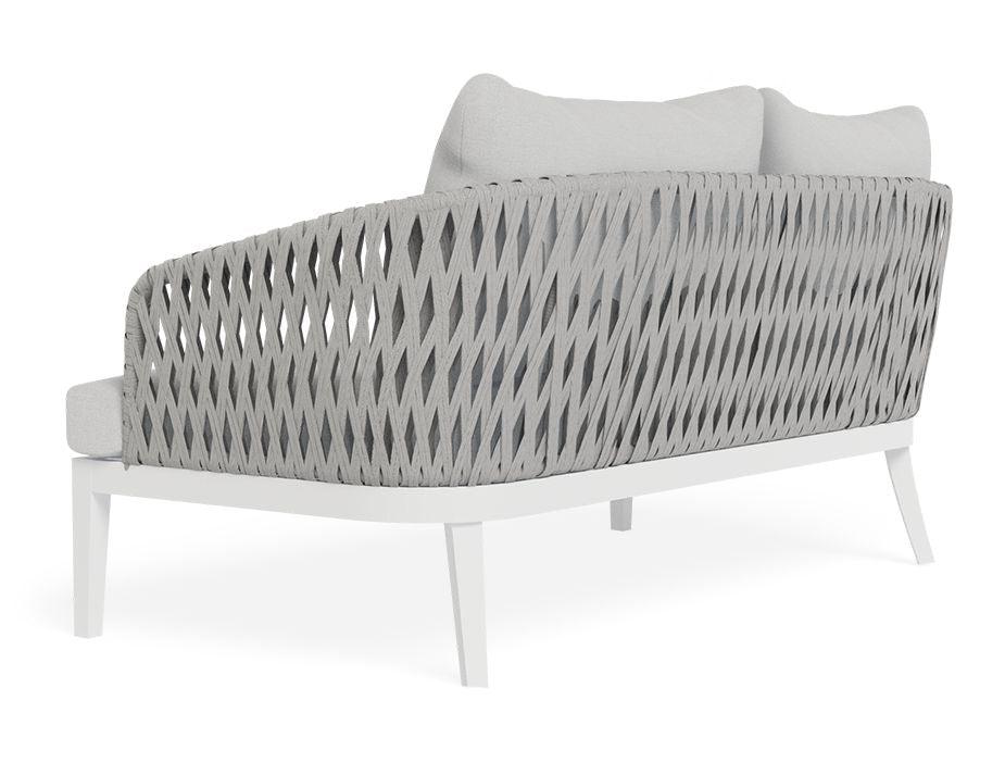 Alma Lounge Chair - Outdoor - Two Seater - White - Light Grey Cushion - C1410512679356182096043 3