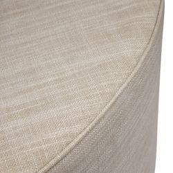 Ames Round Ottoman - Off White Linen - Ottoman328699320294125908 4