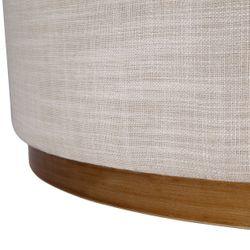 Ames Round Ottoman - Off White Linen - Ottoman328699320294125908 5