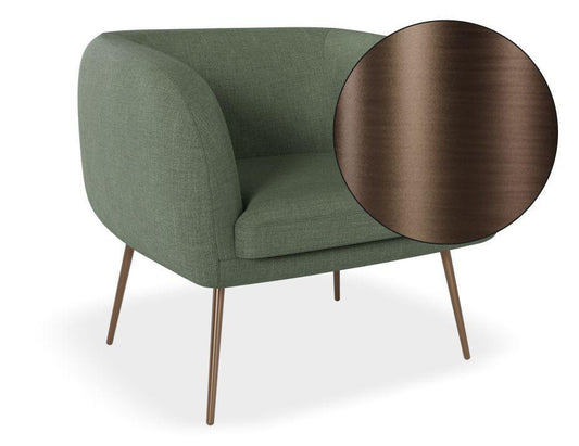 Amour Lounge Chair - Kelp Green - Brushed Matt Bronze Legs - C1002132059356182161291 1