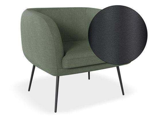 Amour Lounge Chair - Kelp Green - Matt Black Legs - C1002131059356182161215 1