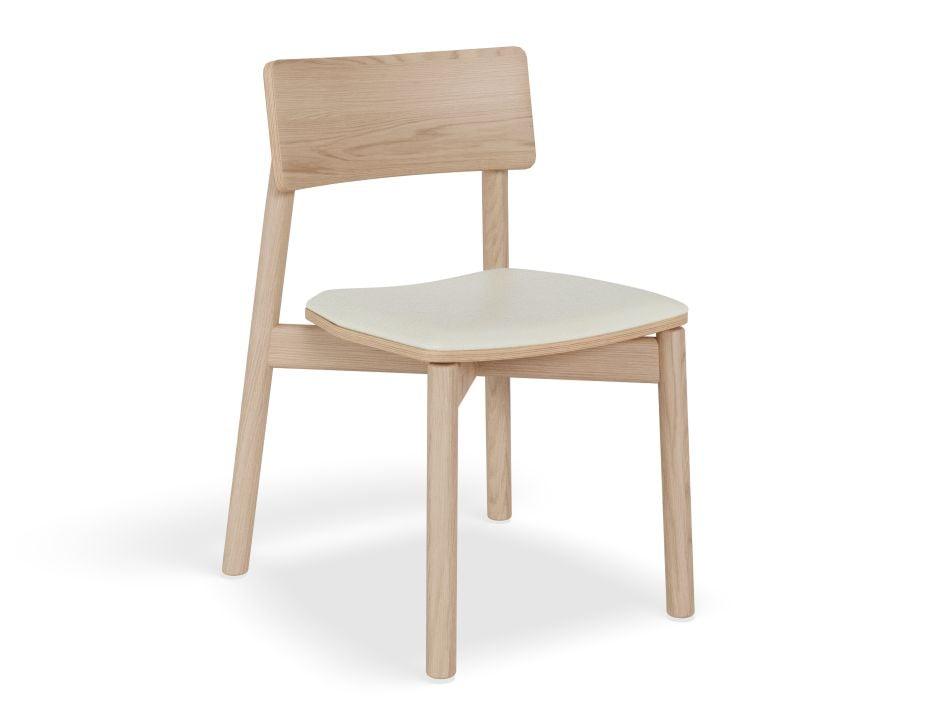 Andi Chair - Natural with Pad - Light Grey Fabric Seat Pad-Level-Prime Furniture