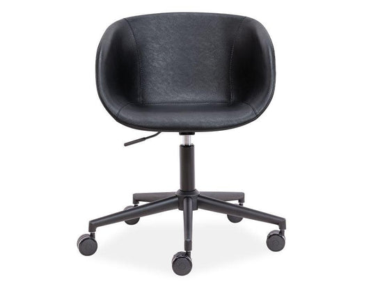 Andorra Tub Office Chair Vintage Black Seat - C1050060279356182137487 1