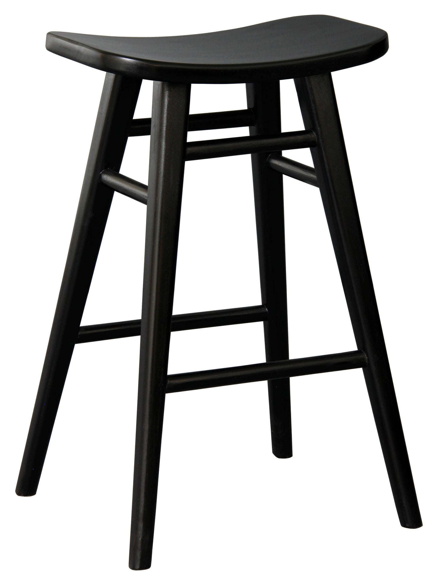 Aria Oval Solid Mahogany Kitchen Counter Stool (Black) - StoolBR 068 OV (B)754169496999 2