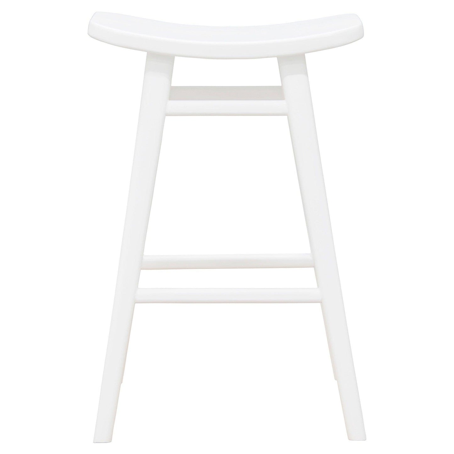 Aria Oval Solid Mahogany Kitchen Counter Stool (White) - StoolBR 068 OV (WH)754169492441 1