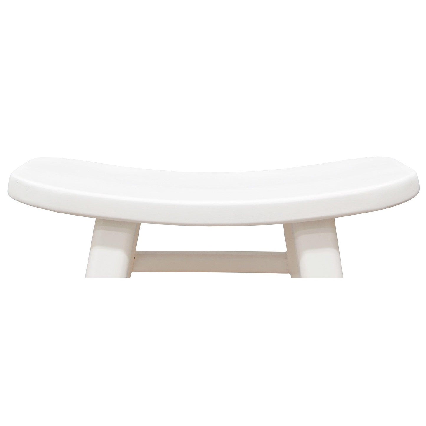 Aria Oval Solid Mahogany Kitchen Counter Stool (White) - StoolBR 068 OV (WH)754169492441 4