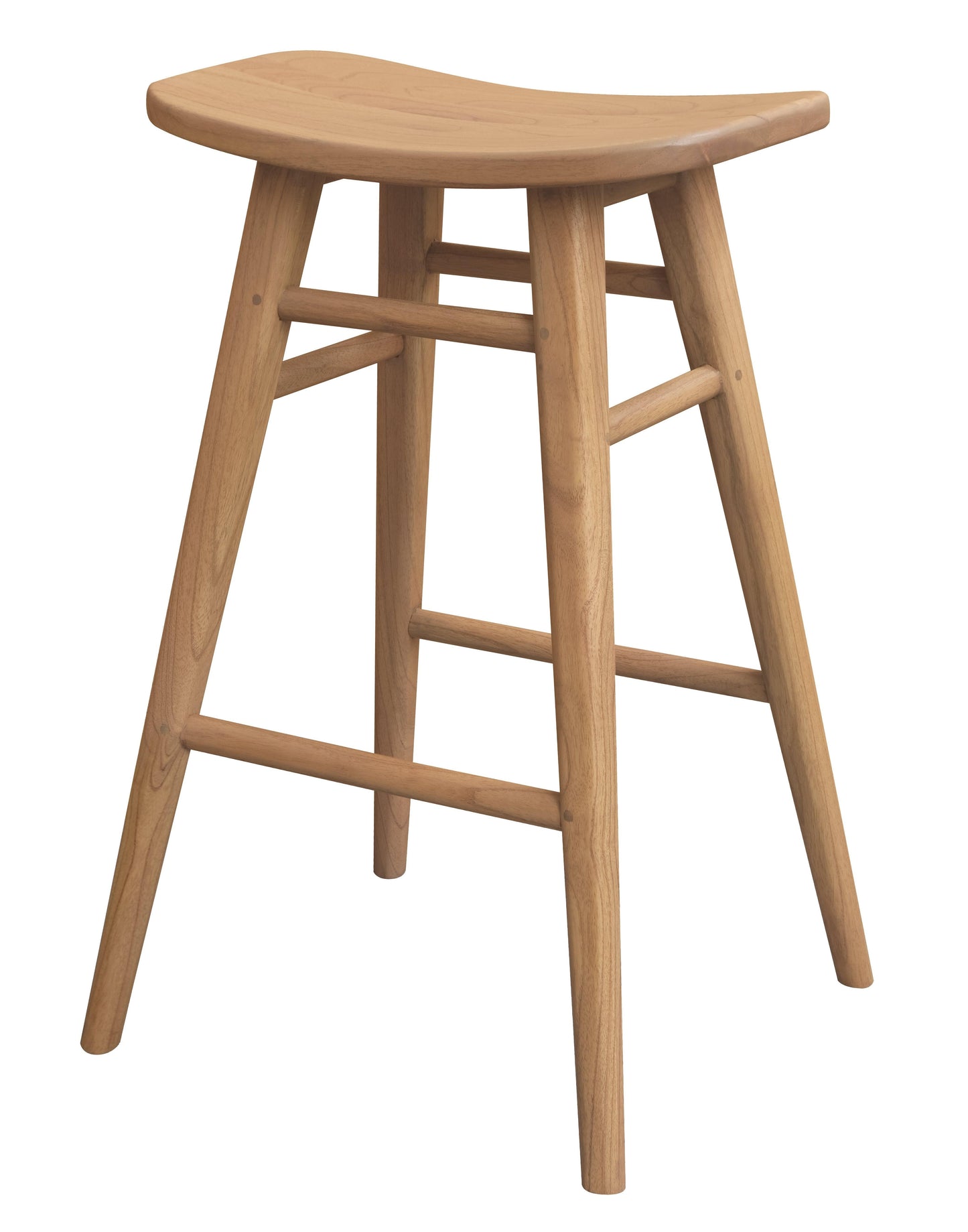 Aria Oval Solid Mindi Kitchen Counter Stool (Natural) - StoolBR 068 OV MD (NI)754169486877 3