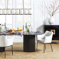 Arlo Oval Dining Table - 2.4m Black - Dining TableB328949320294128923 + 9320294128930 4