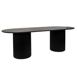 Arlo Oval Dining Table - 2.4m Black - Dining TableB328949320294128923 + 9320294128930 3