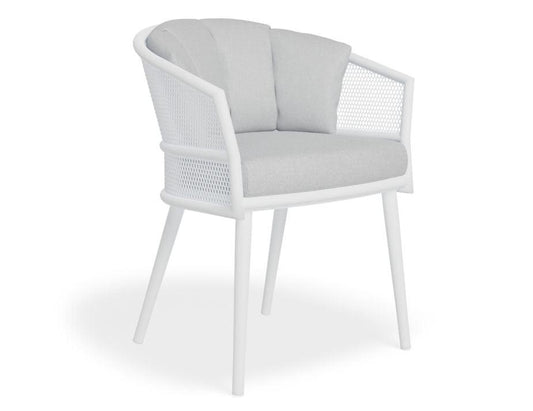 Avila Dining Chair - White - Light Grey Cushion - C1410640679356182096593 1