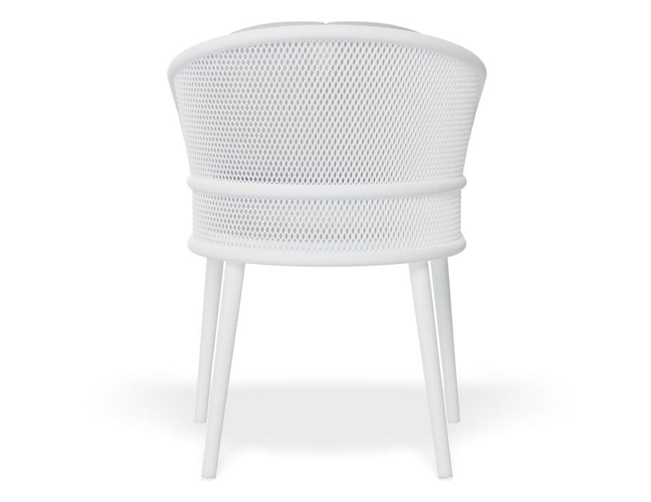 Avila Dining Chair - White - Light Grey Cushion - C1410640679356182096593 6