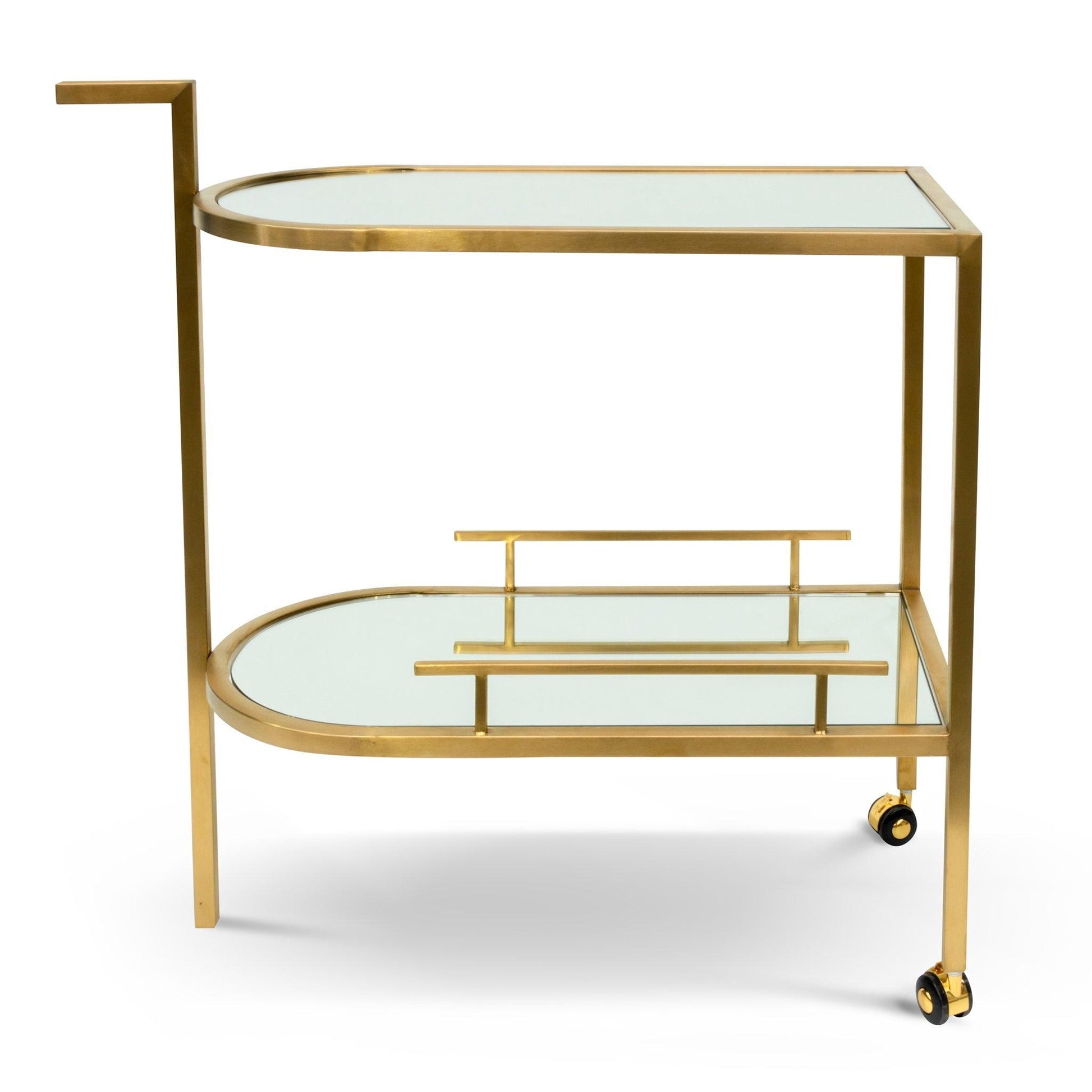 Bar Cart - Mirror and Gold Base - Bar CartBR6955-KS 2