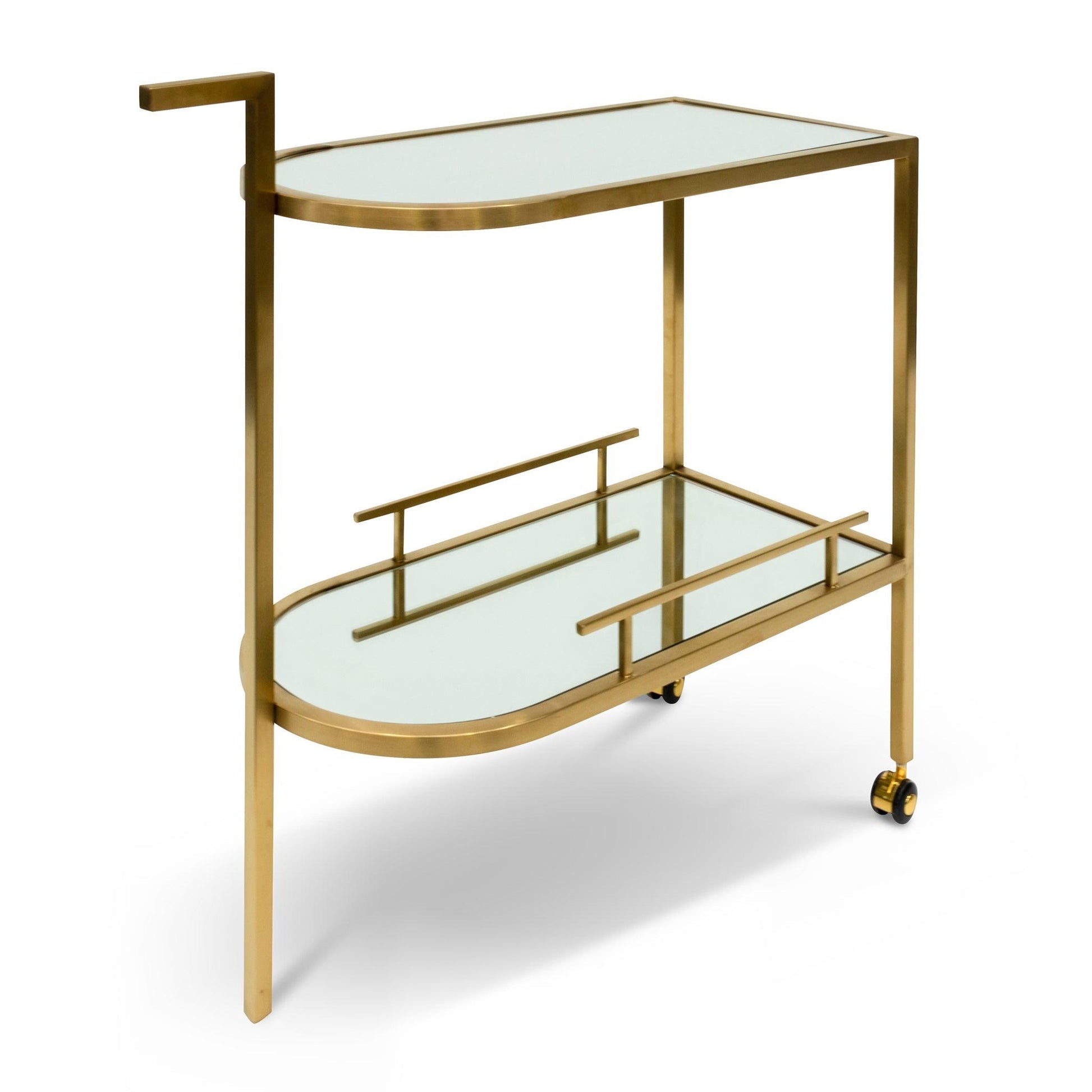 Bar Cart - Mirror and Gold Base - Bar CartBR6955-KS 3