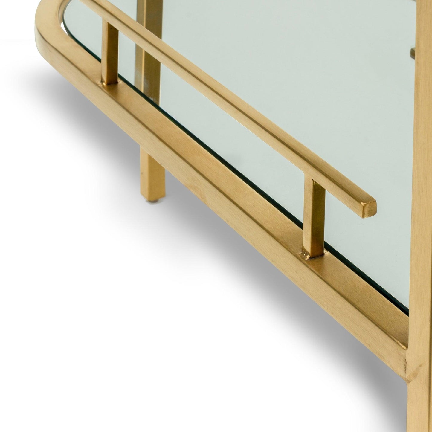 Bar Cart - Mirror and Gold Base - Bar CartBR6955-KS 5