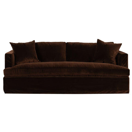 Birkshire 3 Seater Slip Cover Sofa - Dark Chocolate Velvet - Sofa Slip Cover330559320294127711 1