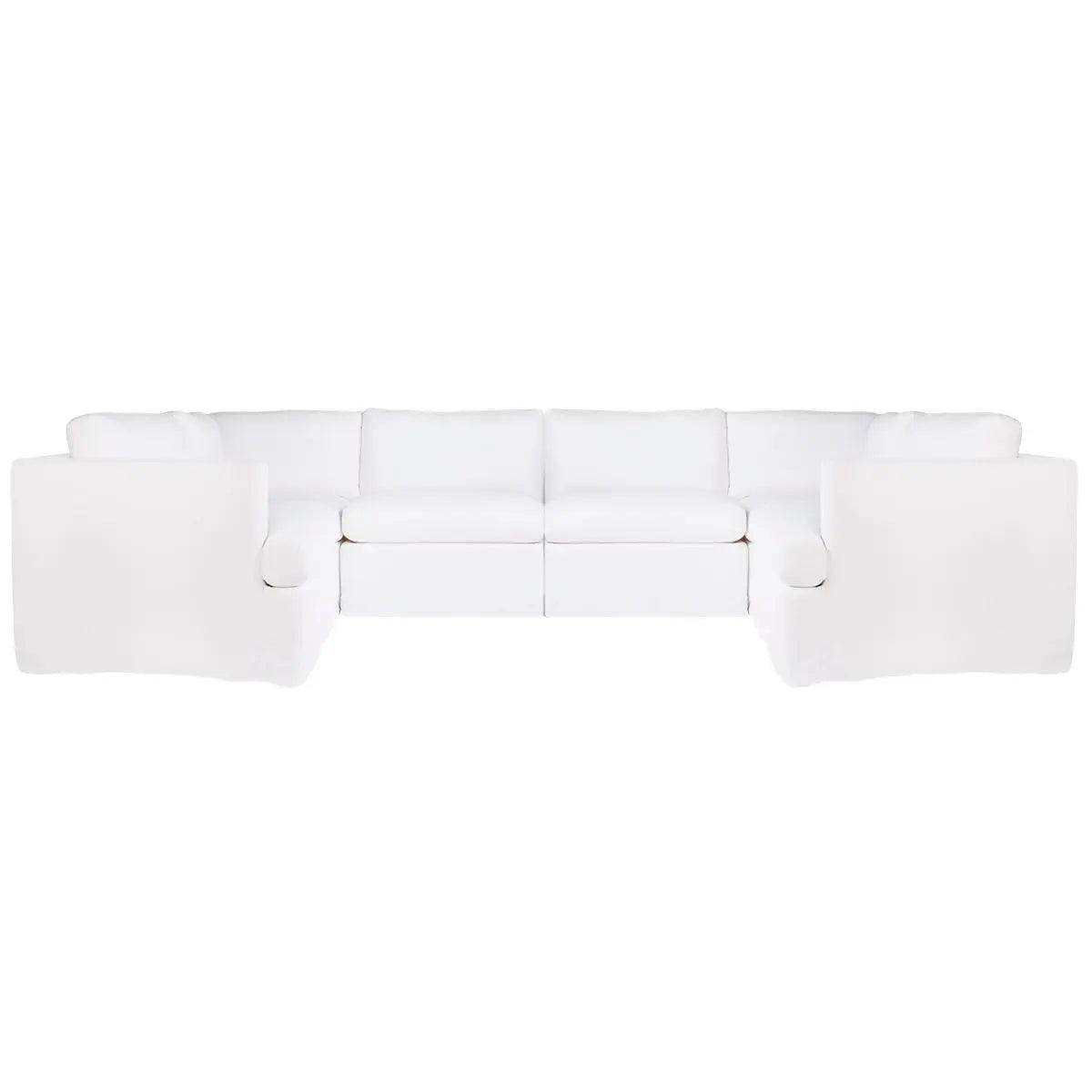 Birkshire Slip Cover Modular Sofa - White Linen Option 5 - SofaB327309320294069202 1