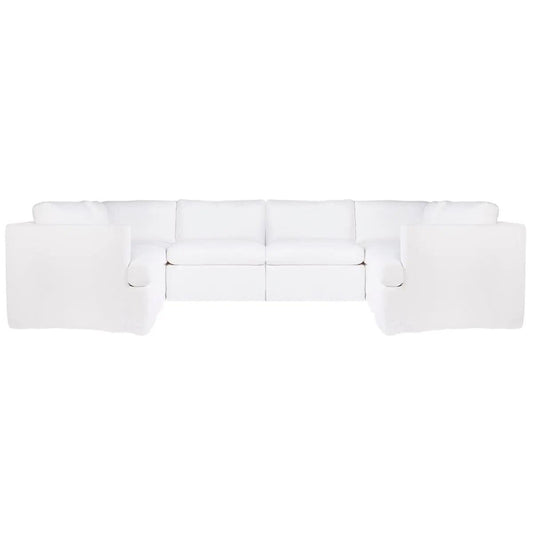 Birkshire Slip Cover Modular Sofa - White Linen Option 5 - SofaB327309320294069202 1