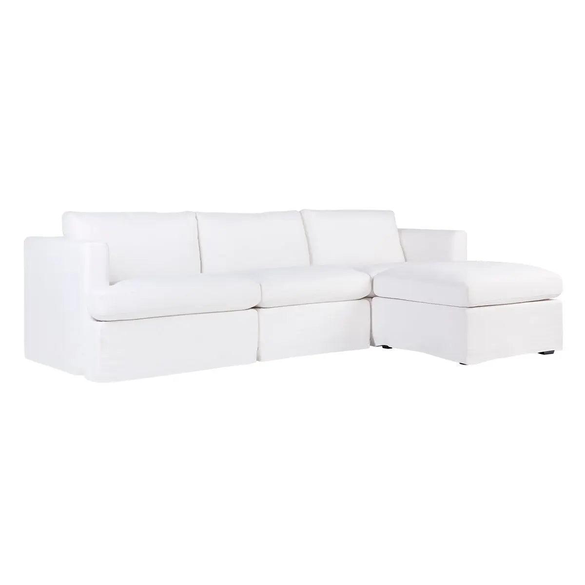 Birkshire Slip Cover Modular Sofa - White Linen Option 6 - SofaB327319320294069189 3