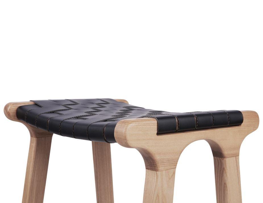 Brooklyn Backless Stool - Woven Black Seat / Natural Frame - B1112212029356182143747 4