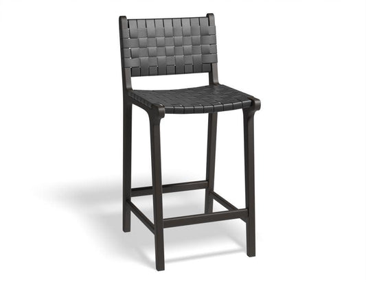 Brooklyn Bar Stool - Woven Black Seat / Black Frame - B1112202109356182143686 1