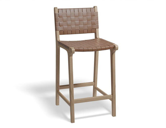 Brooklyn Bar Stool - Woven Cognac Seat / Natural Frame - B1112201049356182143648 1