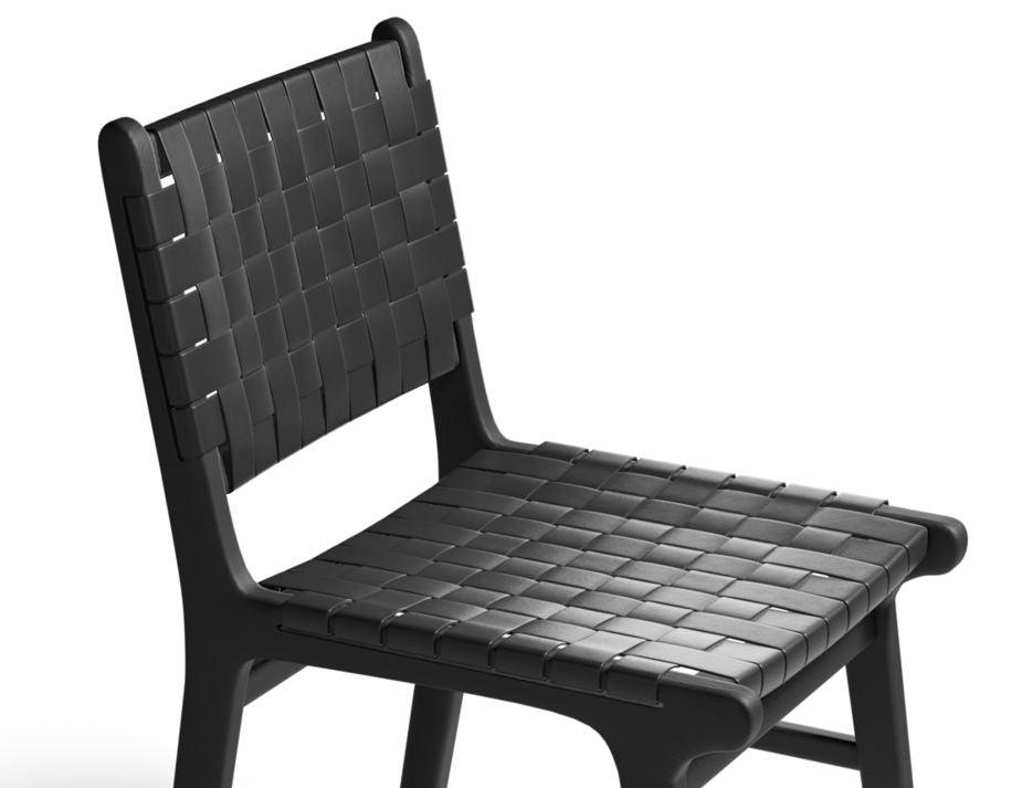 Brooklyn Dining Chair - Woven Black Seat / Black Frame - B1002262069356182143525 4