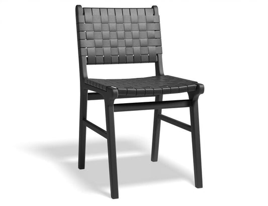 Brooklyn Dining Chair - Woven Black Seat / Black Frame - B1002262069356182143525 1