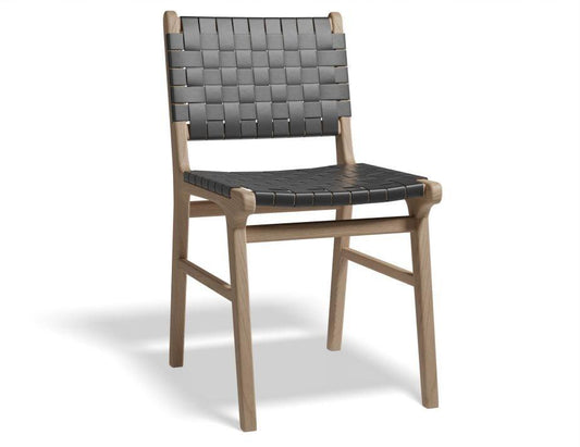 Brooklyn Dining Chair - Woven Black Seat / Natural Frame - B1002262009356182143501 1